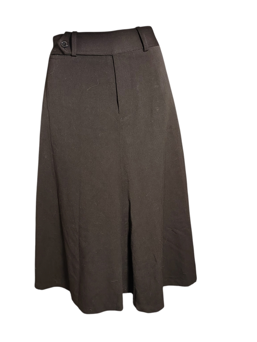 Grace Elements Black A-Line Midi Skirt